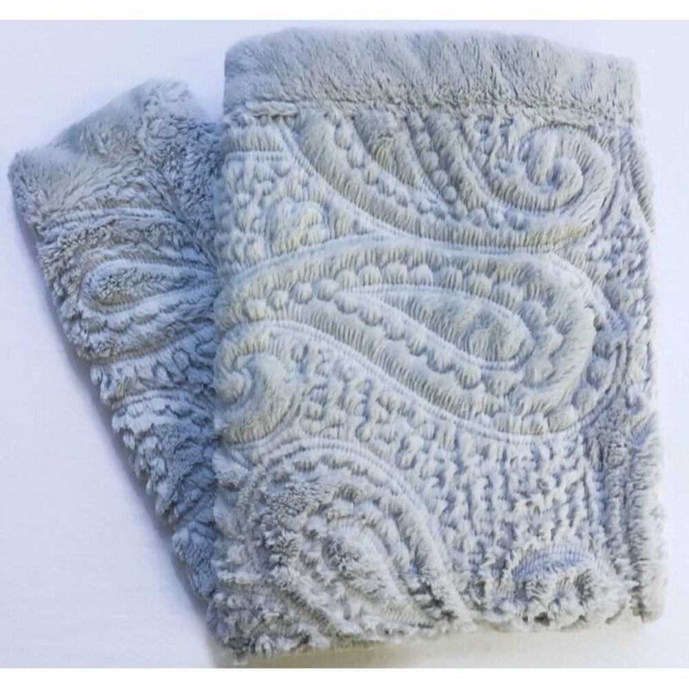 Kyle & Deena Paisley Swirl Gray Plush Baby Security Blanket Lovey Boy Girl 30x30